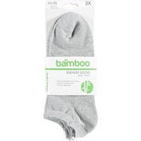 Apollo Sneaker Socken Basic Bamboo Grau 3er-Pack Größe 43-46 – Bild 2