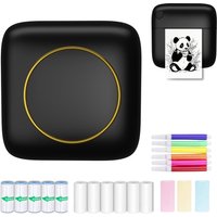 Normal & Farbe) + 5 Stifte - Mini-Drucker für das Handy - Pocket-Drucker - Mobiler Fotodrucker