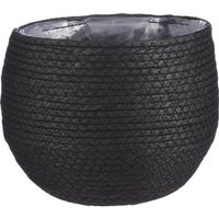 Mica Decorations Jorck Pflanzenkorb - H19 x Ø22 cm - Papier - Schwarz – Bild 2