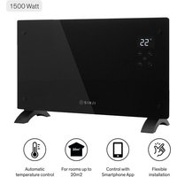 Sinji Electric Heater - Konvektorheizung - Elektroheizkörper - Heizung - Smart App - 20 m2 - 1500 Watt - Schwarz – Bild 2