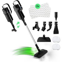 Skrub Dampfreiniger für den Boden - 2 in 1 Handdampfer - Fleckenreiniger mit 6 Aufsätzen - 1500w – Bild 2
