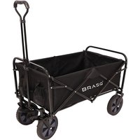 BRASQ Faltbarer Wagen - 100 Liter - 80 KG Kapazität - Schwenkbare Räder mit Bremse - 90x51x100 CM - Verstellbarer Griff - Faltbarer Wagen - Kompakt - Schwarz – Bild 2