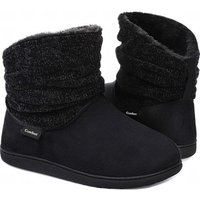 Hausschuhe Damen - Hausschuhe - Größe 42/43 - Schwarz - Rutschfest - Comfeet – Bild 2