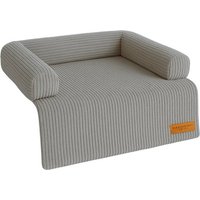 By Cee Cee Original Hundedeckenbank - Hundedeckenbank - Hundekorb - Premium - komplett mit Reißverschluss - Rippengewebe - Dunkelgrau - 120x90 - Größe L – Bild 2