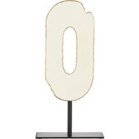 Glimmer Dekorationen Ornament auf Fuß - L20 x B10 x H40 cm - Metall - Creme – Bild 2