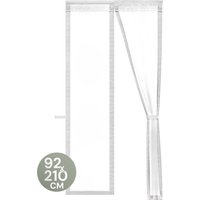 O'DADDY® Türvorhang Deluxe FIBER - Magnetischer Fliegenvorhang - Für neue und Standardtüren - Einfache Installation - Türgitter Weiß - 92x210 cm – Bild 2