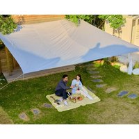 O'DADDY® Schattentuch 5x5m Rechteck - Sonnensegel - Schattierungsnetz - Vordach mit Befestigungsmaterial - UV30 Sonnenschutz - Dunkelgrau – Bild 2