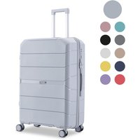 SKYCASES Urban Adventurer - Mittlerer Reisekoffer - Zahlenschloss - 44x27x66cm - 78L - Reisekoffer mit Kofferschloss - Spinner-Räder - Hellgrau – Bild 2