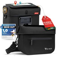 MIVELO Lenker Fahrradtasche OSKAR - Isolierte Innenausstattung - Mit Handytasche - 6L- Wasserabweisend - 26 x 20 x 12 cm - Schwarz – Bild 2