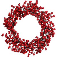 House of Seasons Weihnachtskranz Beeren - Ø50 cm - Schaumstoff - Rot – Bild 2