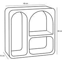 Mica Decorations Frati Wandschrank - L40 x B15 x H40 cm - FSC 100% - Off White – Bild 2