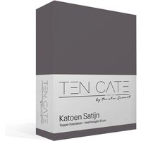 Ten Cate Spannbetttuch - Spannbetttuch Topper 90x200 - Spannbetttuch 90x200 - Geeignet für Topper 90x200 - Baumwolle Satin - Top Matratze 90 x 200 - Eckhöhe 10 cm - Anthrazit – Bild 2