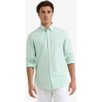 McGregor Herrenhemd - Stretch Oxford - Kleiner Streifen - Hellgrün - Regular Fit - Lange Ärmel – Bild 2