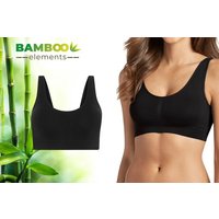 Bamboo Elements Nahtloser BH ohne Bügel - Schwarz - Herausnehmbare BH-Pads - Bralette Damen - BH - Bambus - Nahtlose Unterwäsche Damen – Bild 2