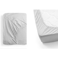 Home&Comfort Jersey-Spannbetttuch Silber - 140/160 x 200/220 cm - 100% Baumwolle – Bild 2