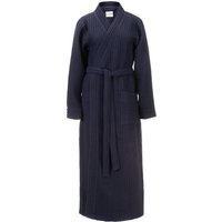 Heckettlane Bademantel Waffel - Bademantel für Damen und Herren - S - Morgenmantel aus Baumwolle - Geeignet für die Sauna - Blau – Bild 2