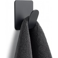 Selbstklebende Handtuchhaken - 1 Stück - Mattschwarz - Handtuchhalter - Handtuchclips - Wandhaken - Türhaken - Aufhängesystem für Gemälde - Kleiderhaken - Saugnapf mit Haken – Bild 2