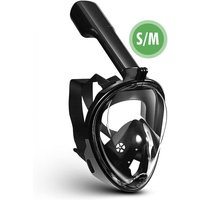Travelhawk Schnorchelmaske - Erwachsene S/M - Schnorchelset Schwarz - Schnorchelmasken - Vollgesichtstauchmaske - Taucherbrille mit Schnorchel - Schnorcheln und Tauchen – Bild 2