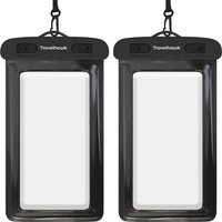Travelhawk Waterproof Phone Cases - Drybag 2er Set - Unterwassertasche - Wasserdichte Handytasche - Geeignet für alle Smartphones - Auch für Reisepass & EC-Karten - Transparent - Wasser - Urlaub - Schwimmen - Telefon - Wasserdicht – Bild 2