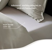 Home by TEMPUR® Topper Spannbetttuch - Weiß - 180 x 200 x 9 cm - Ägyptische Baumwolle - Bügelfreies Spannbetttuch - Trocknergeeignet – Bild 2