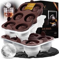 Rum & Cocktails - 12x Eiswürfel Kugeln - Langlebige Platin-Silikon Eis Kugel Form spülmaschinengeeignet