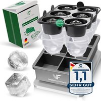 Whisky & Longdrinks - 6x Eiswürfel & 6x Eiskugeln spülmaschinengeeignet