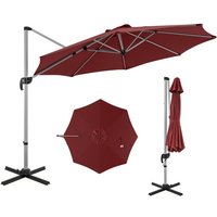 Coast 339x260 cm Roter Terrassen-Sonnenschirm Runder Freischwinger mit 360° dreh- und schwenkbarer Aluminiumkonstruktion – Bild 2