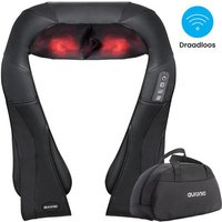 Auronic Shiatsu-Massagekissen - Elektrisch - Kabellos - Massagegeräte - Nacken und Schulter - Infrarot - inklusive Tragetasche - Schwarz – Bild 2