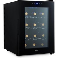 MOA Weinkühlschrank für 12 Flaschen - Weinkühler Freistehend - Weinkühler - Einstellbar zwischen 12°C und 18°C - Eingebaut - Schwarz – Bild 2