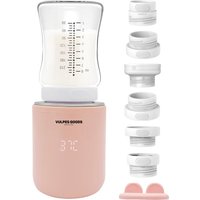 Vulpes Goods® BabyCare - Flaschenwärmer On the Go Pro Max - Tragbarer Babyflaschenwärmer - Intelligenter Flaschenwärmer - 4 Temperaturstufen - Kabellos - Rosa – Bild 2