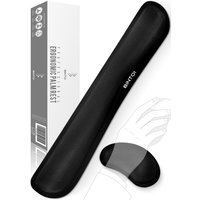 Bintoi® P100 - Ergonomische Tastatur und Maus mit Handgelenkstütze - Schwarz – Bild 2