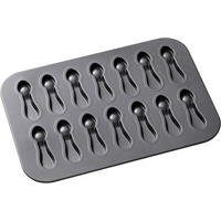 Chicago Metallic - 14 Löcher - löffelförmige Keksform - Antihaftbeschichtung - Schwarz -. – Bild 2